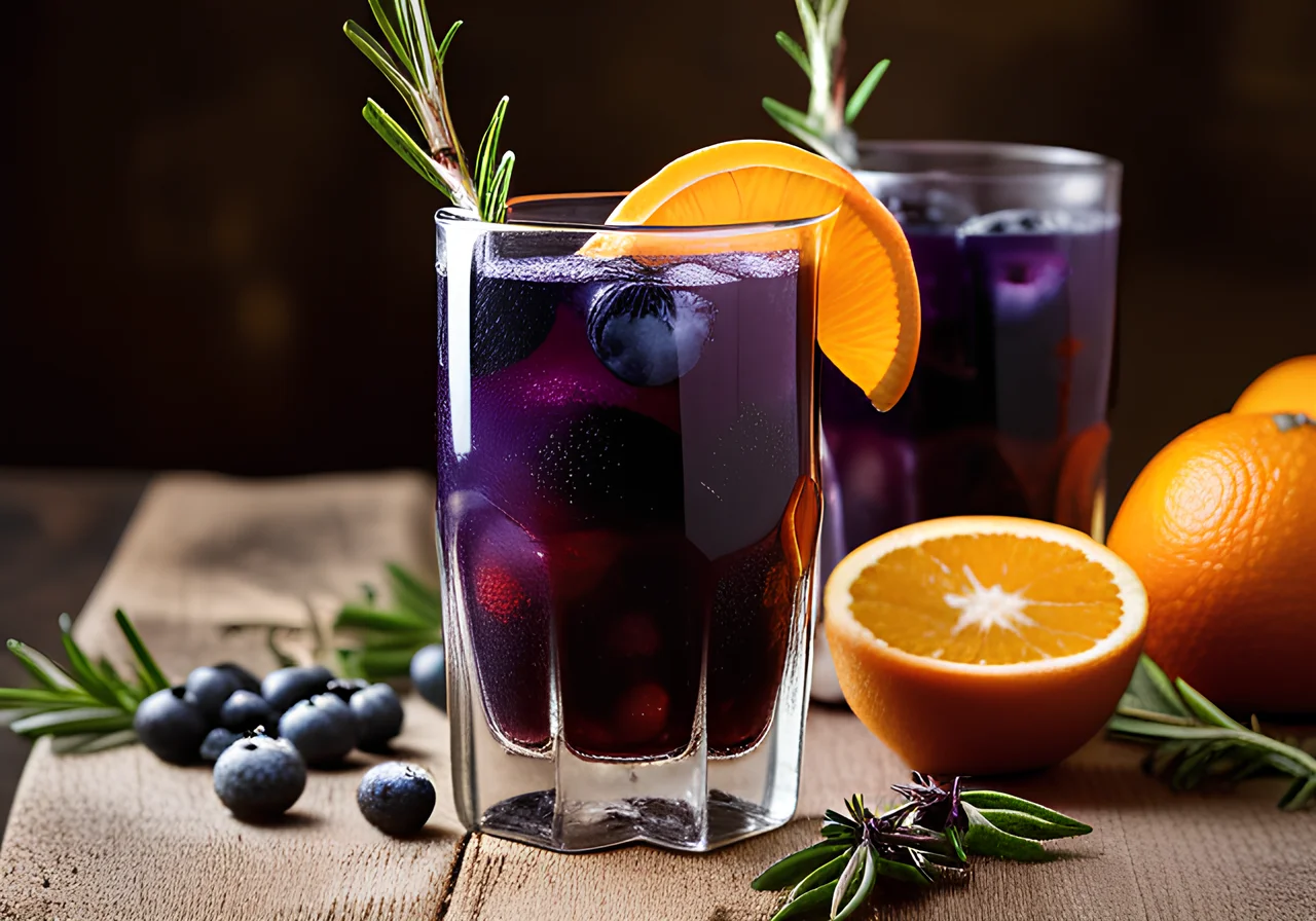 Blueberry Mocktail with Cinnamon