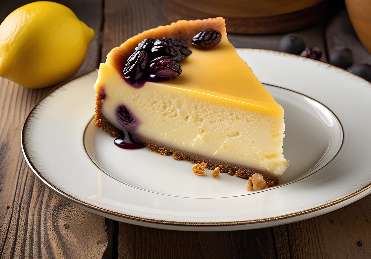 Cheesecake with Raisins and Almonds