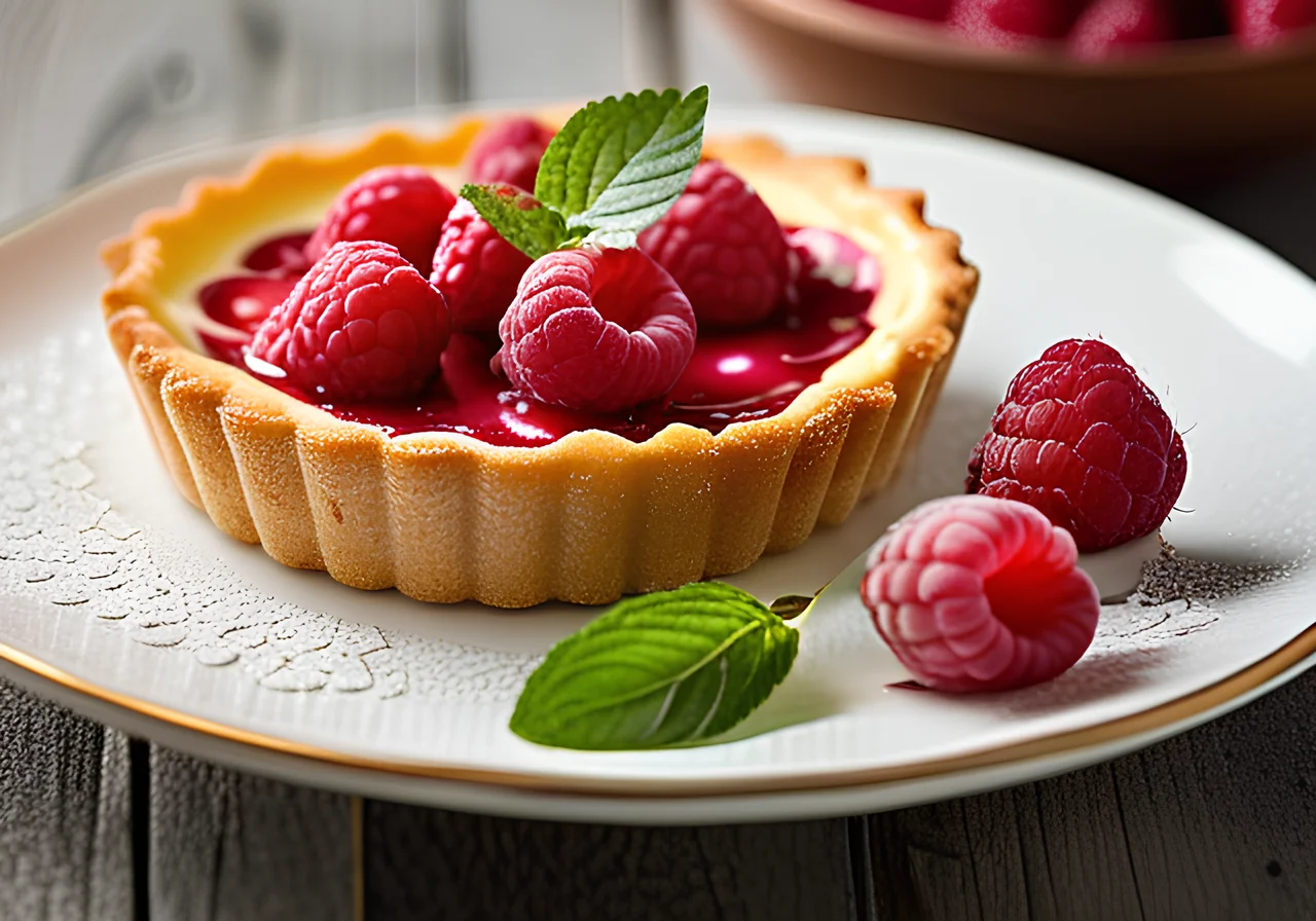 Raspberry Quark Tart