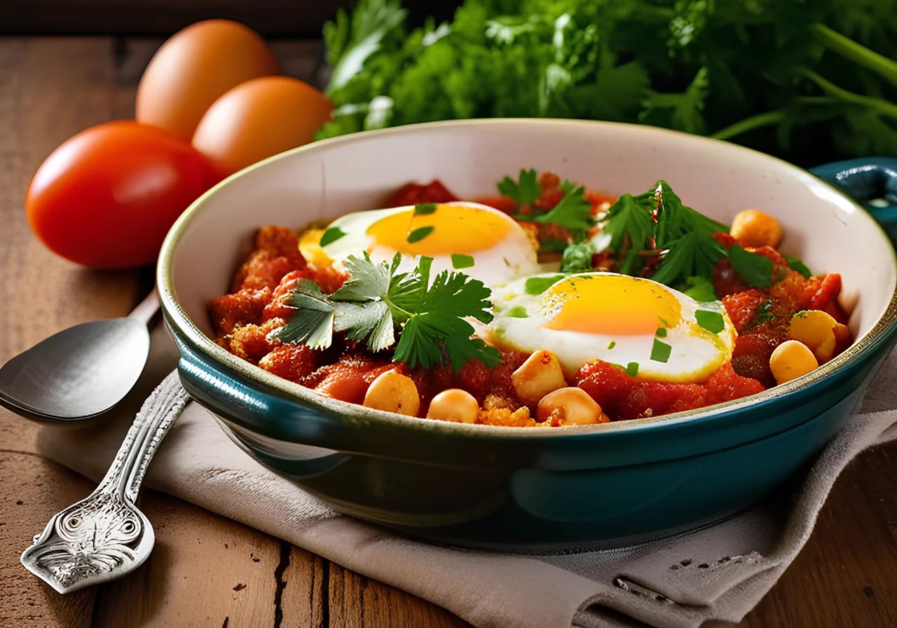 Chickpea Shakshuka with Zucchini and Tomatoes