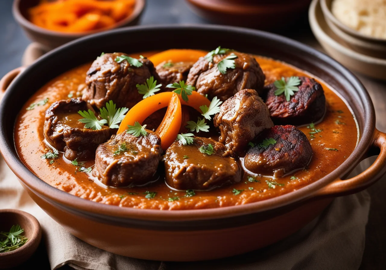 Calf with Vegetables in a Tagine