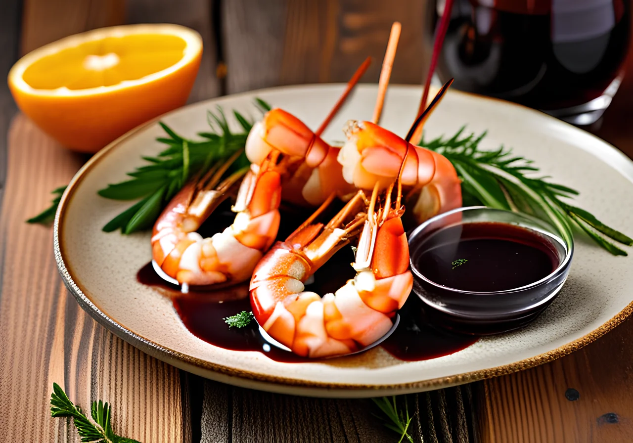 Shrimp Skewers and Mulled Wine