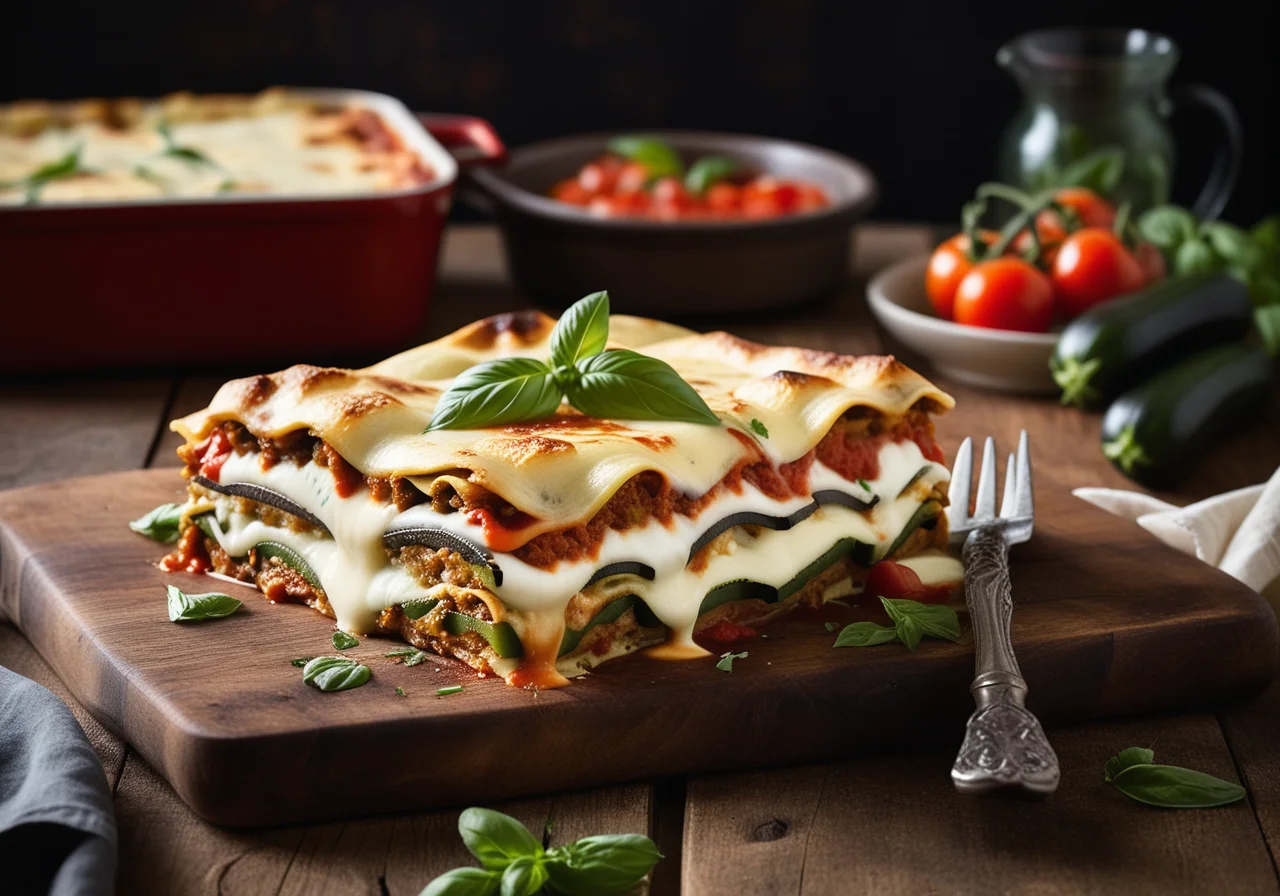 Vegetable Lasagna with Eggplant and Zucchini