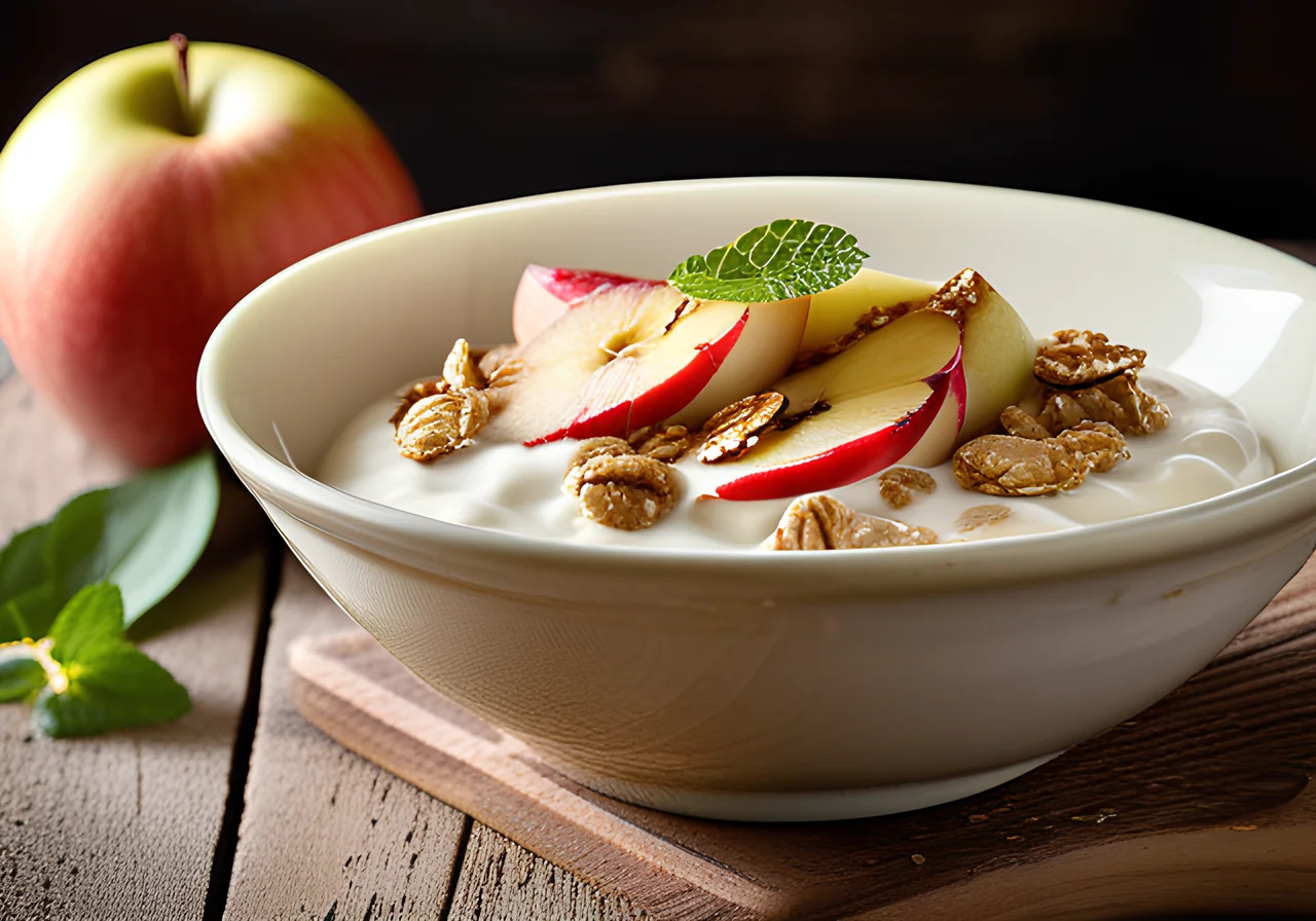 Yogurt with Honey and Apple