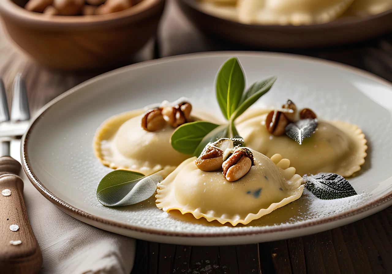 Ravioli with Sage-Hazelnut Butter and Parmesan