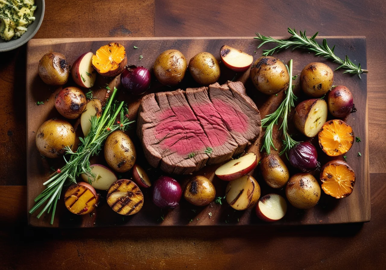 Grilled Steak with Vegetables