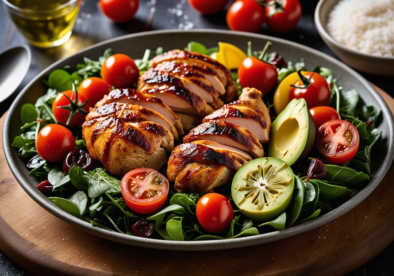 Cajun Chicken with Salad