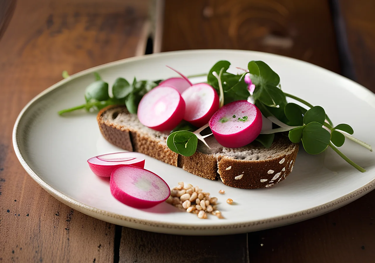 Cream Cheese Bread with Radishes