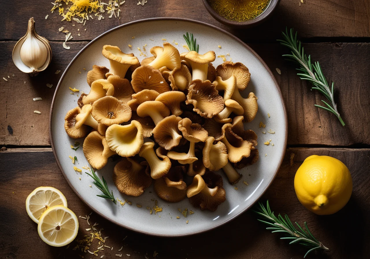 Fried Oyster Mushrooms with Garlic