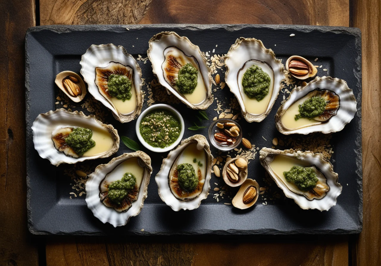 Oysters with Herb Sauce