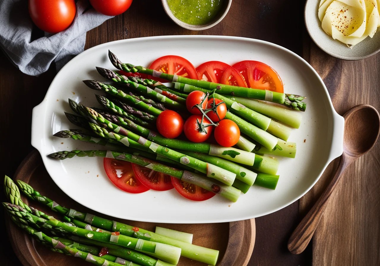 Marinated asparagus with relish
