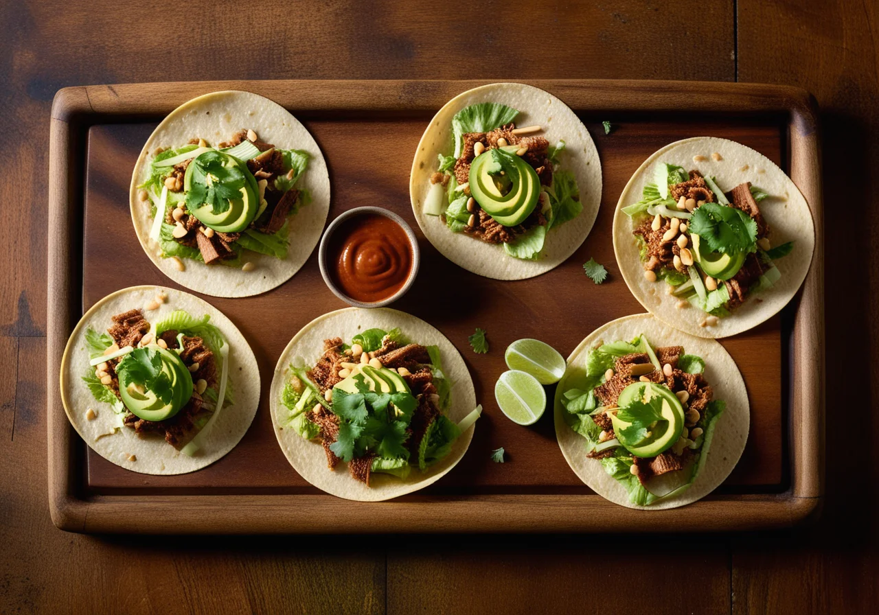 Sliced Turkey in Taco Shells