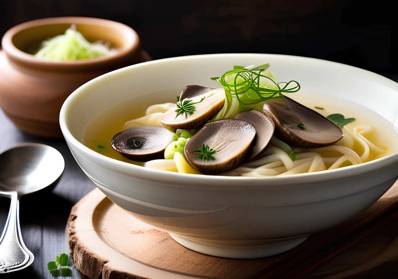 Porcini Noodles in Broth