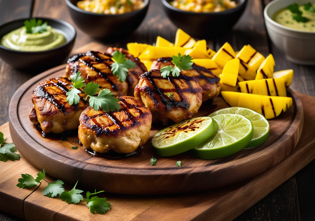 Spicy Chicken Thighs with Dip