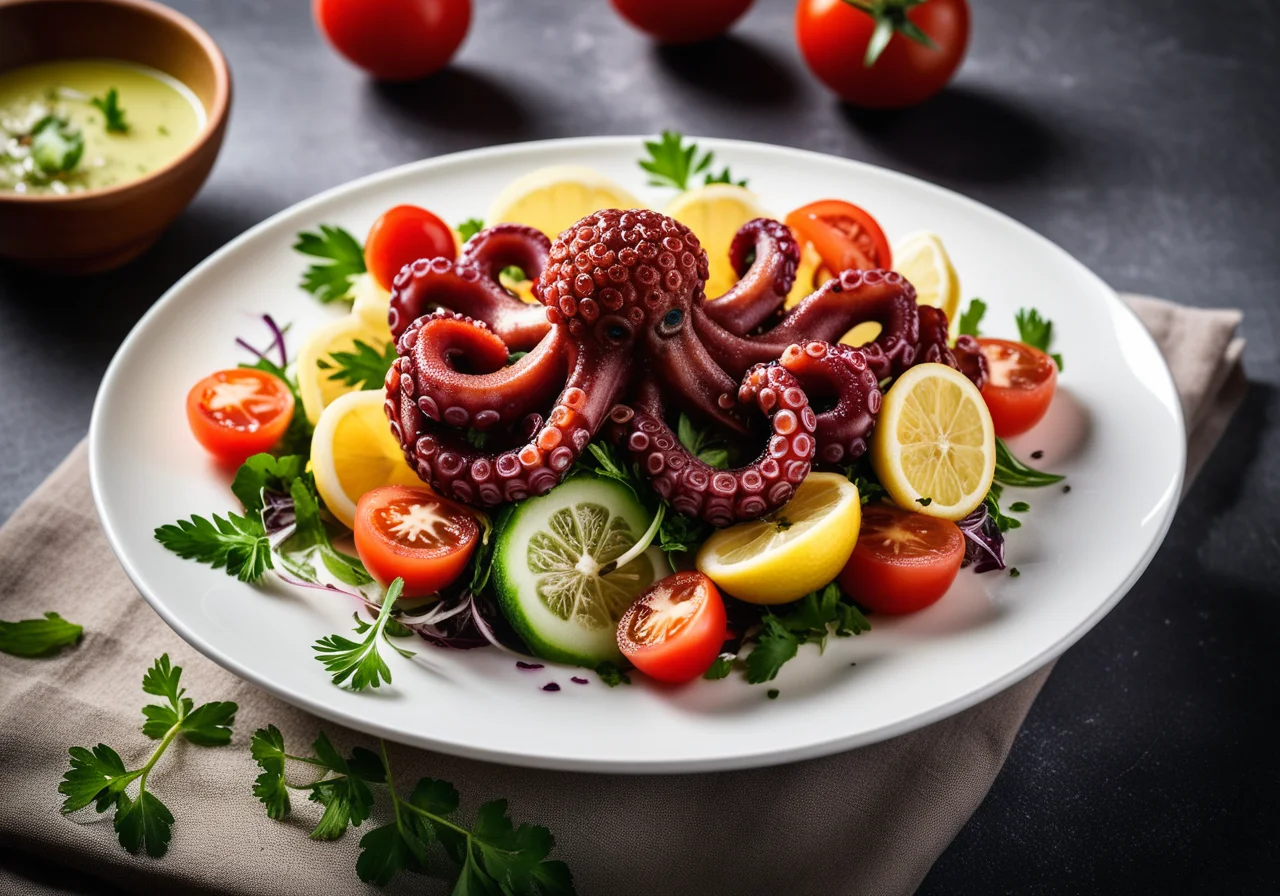 Octopus Salad with Vegetables