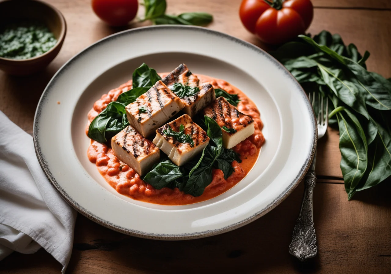 Eel in Tomato Sauce with Swiss Chard