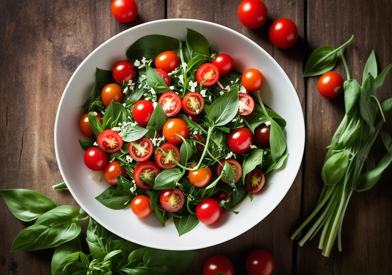 Tomato Wild Garlic Salad