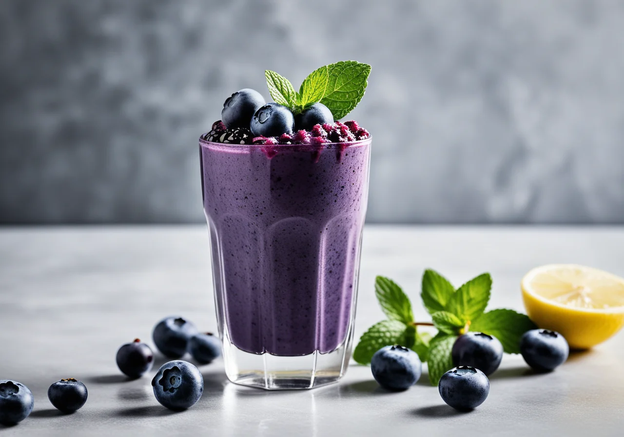 Frozen Blueberry Yogurt