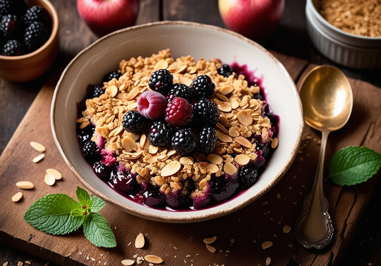 Apple Blackberry Crumble