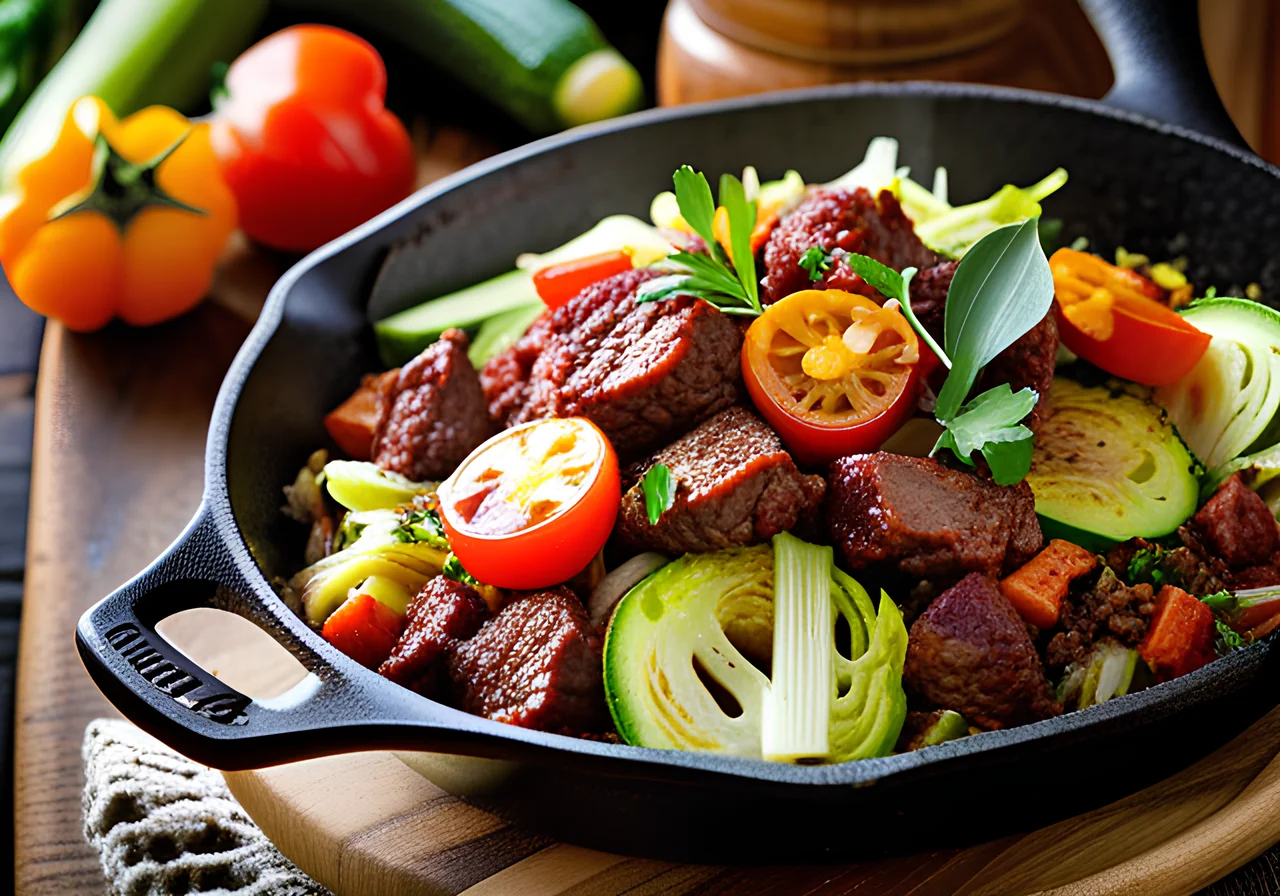 Ground Meat and Vegetable Skillet
