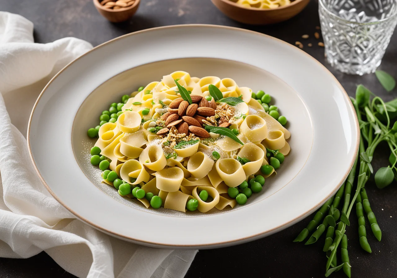 Carrot Noodles with Almond Foam