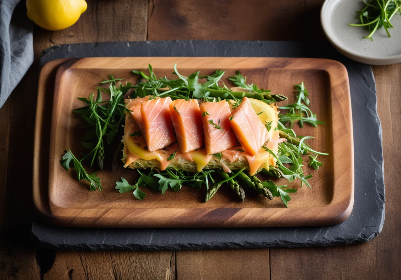 Asparagus-Potato Rösti with Smoked Salmon