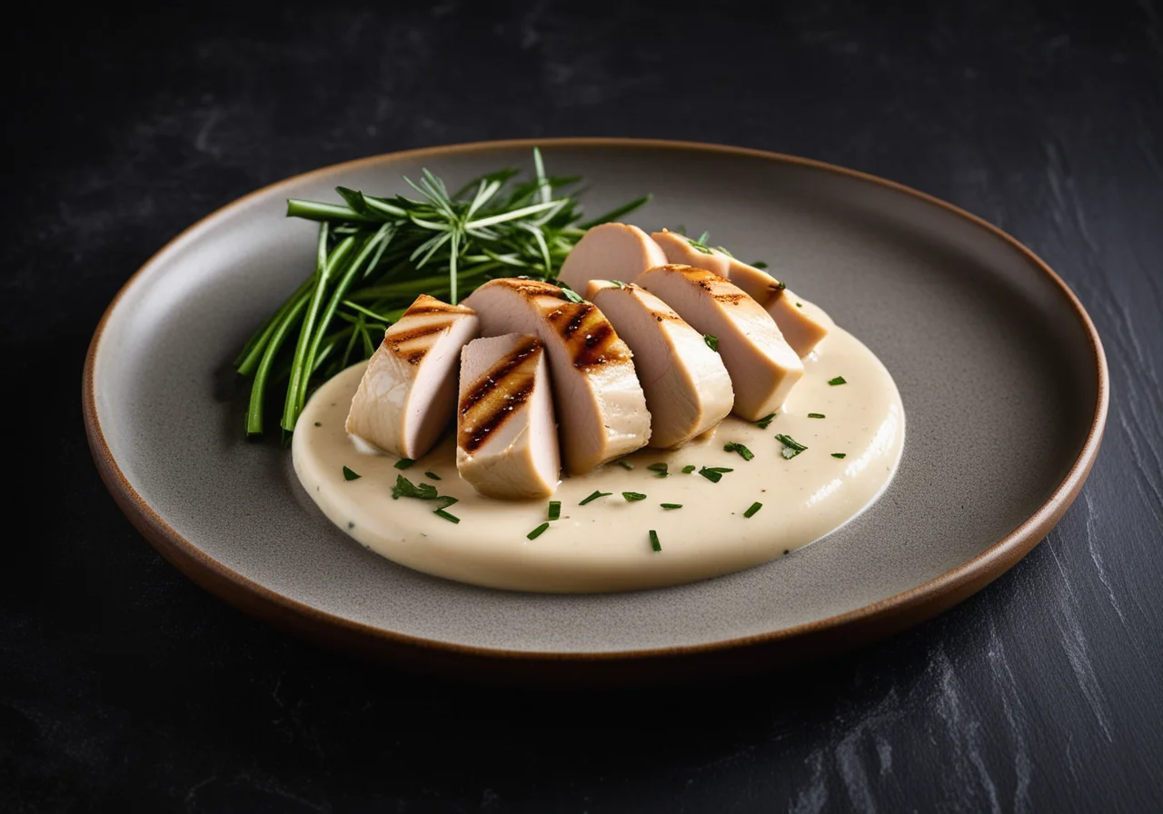 Chicken Breast with Kohlrabi Vegetables