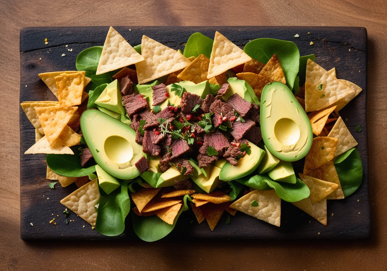 Beef Salad with Corn Chips