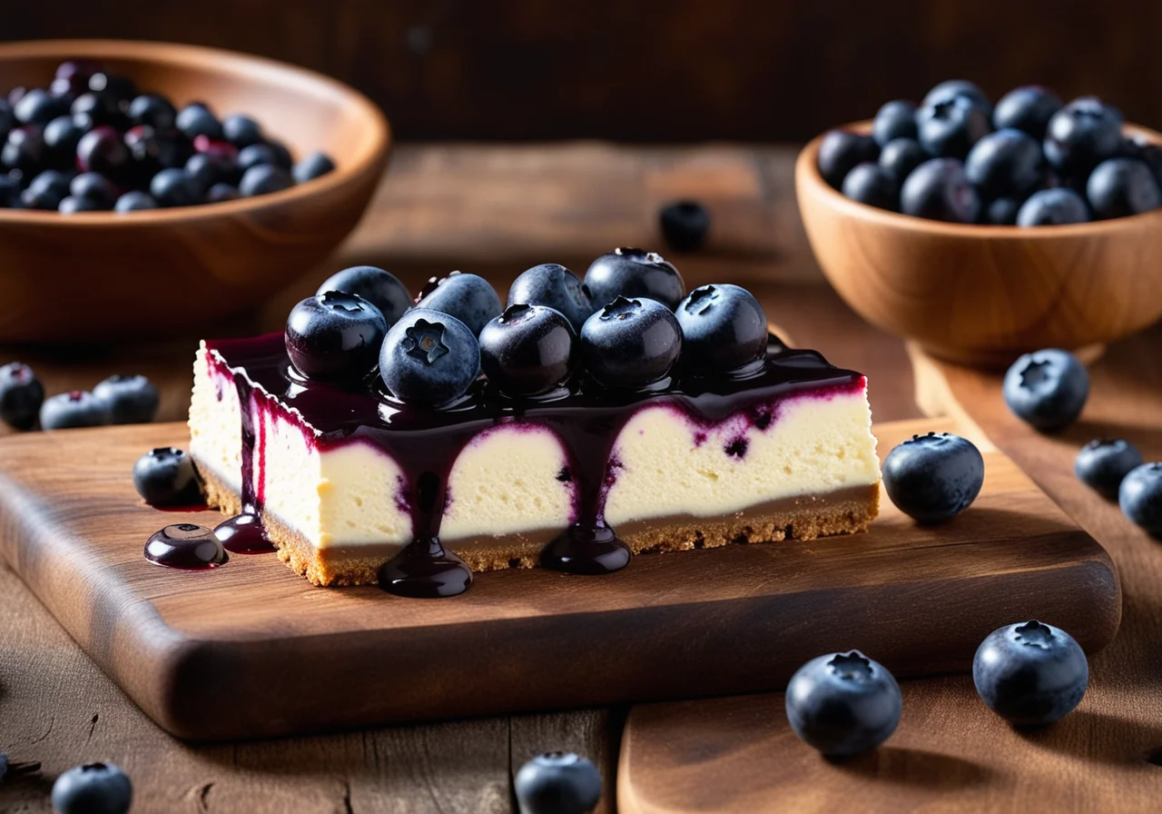 Lactose‑Free Blueberry Cheesecake