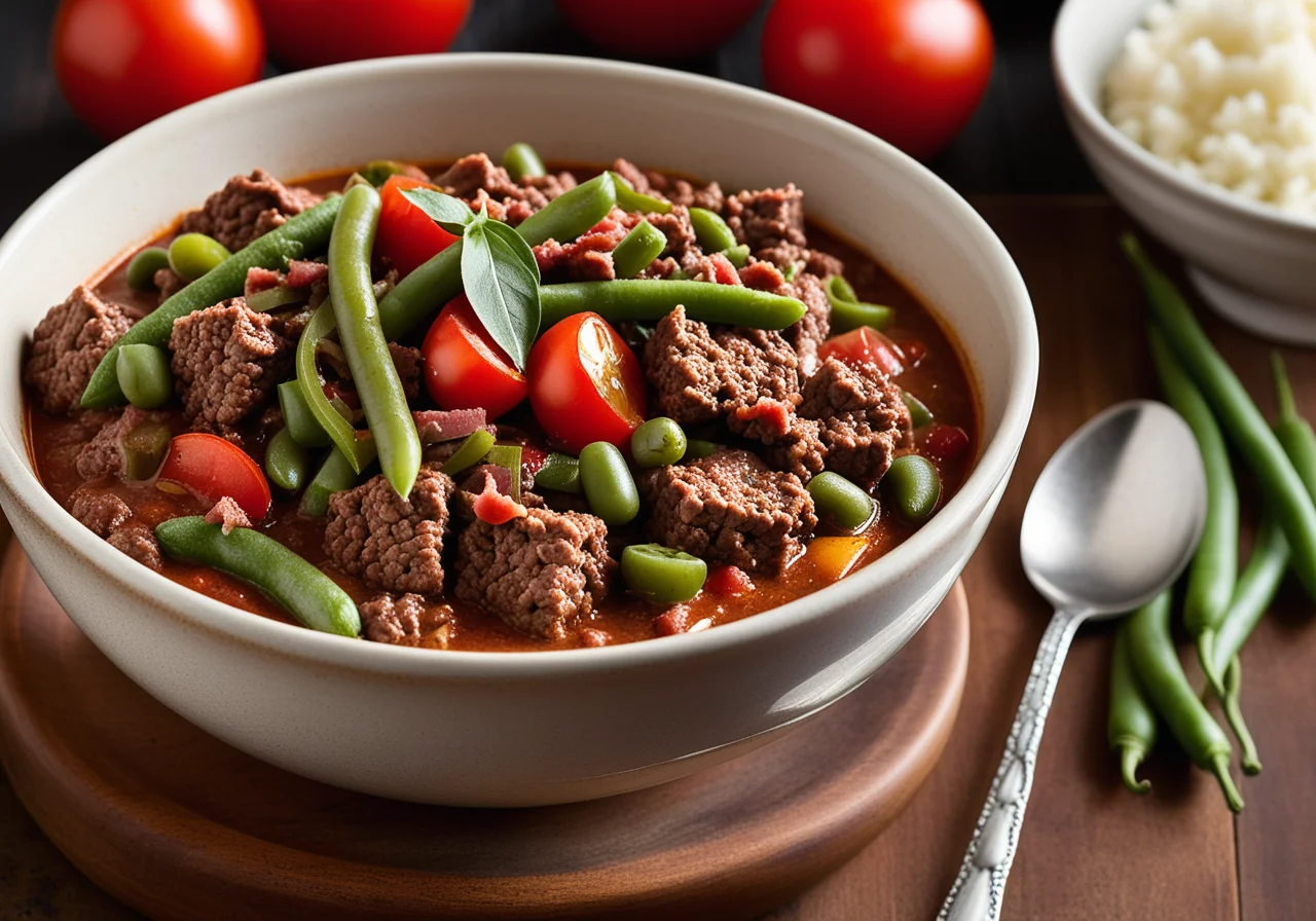 Ground Beef with Beans and Tomatoes