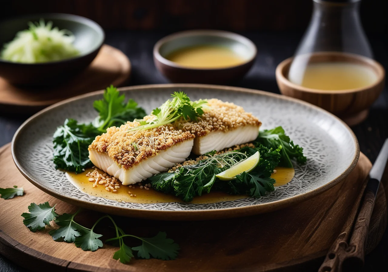 Steamed Pike-Perch over Savoy Cabbage