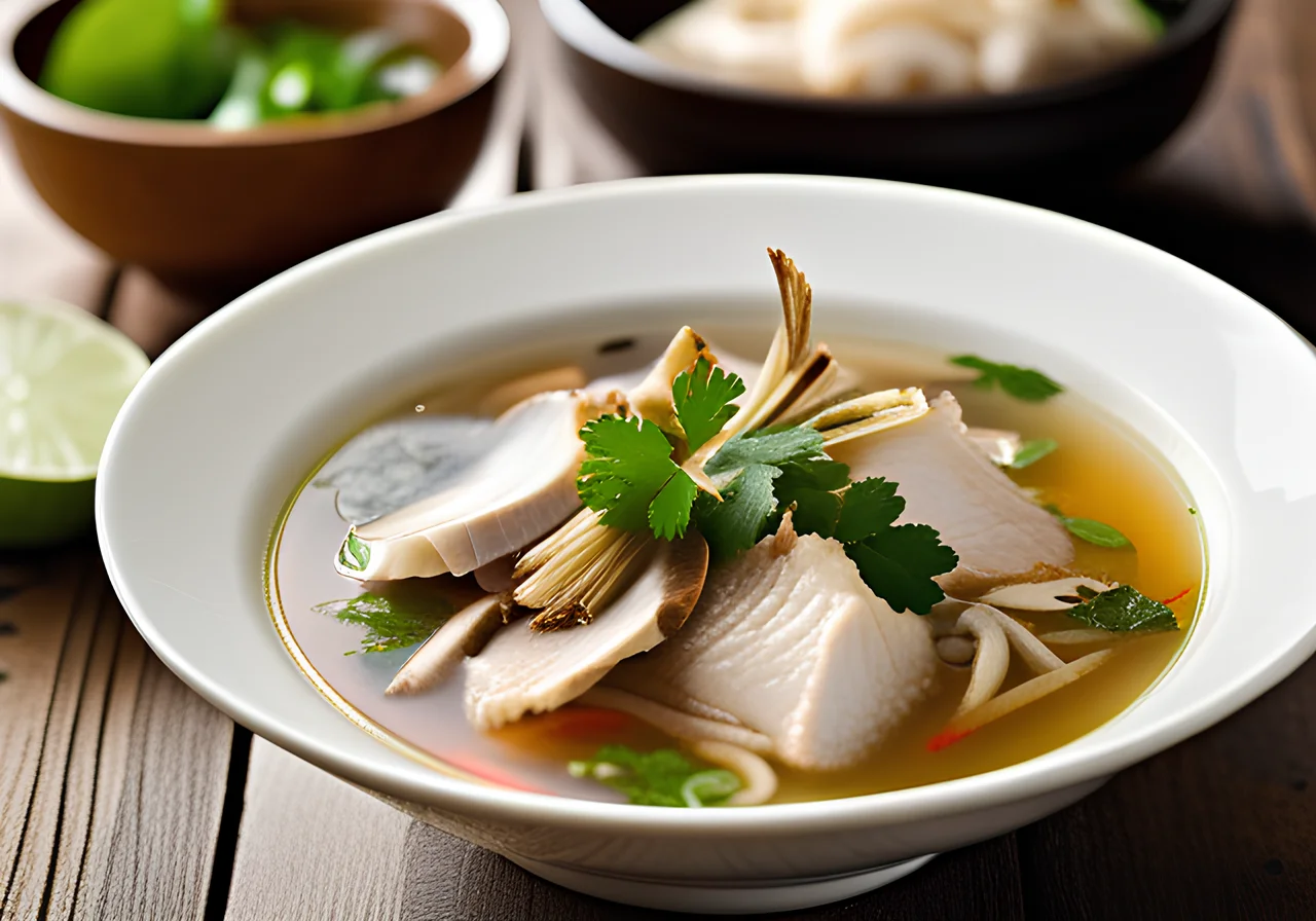 Thai-Style Chicken Soup with Lemongrass and Mushrooms