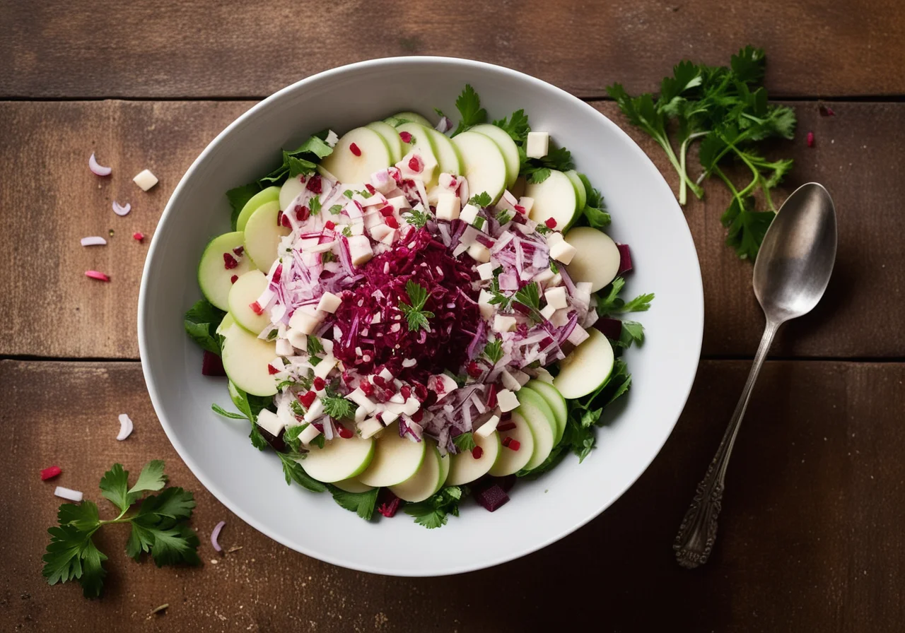 Herring Salad with Kefir Sauce