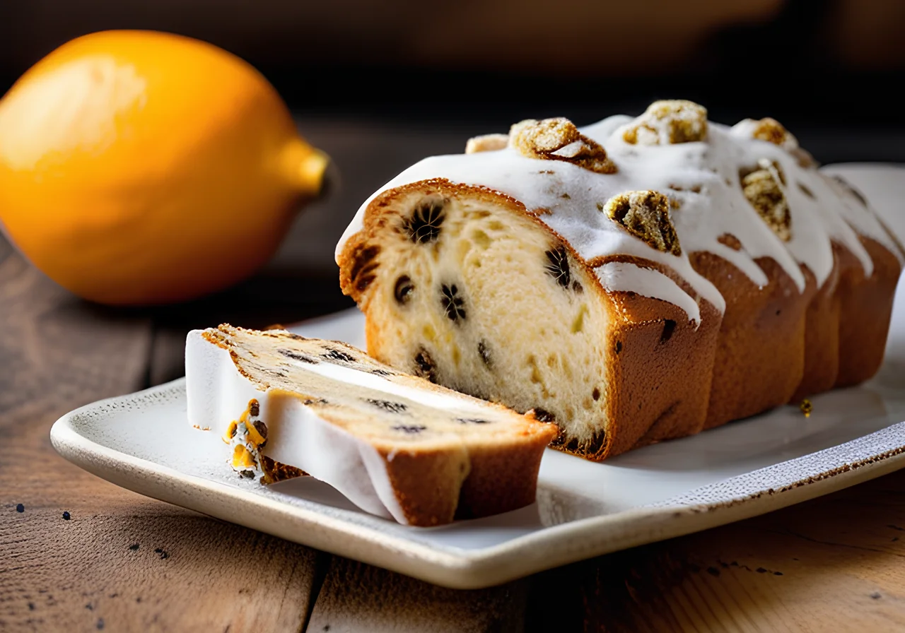 Poppy Seed Stollen with Sugar Glaze