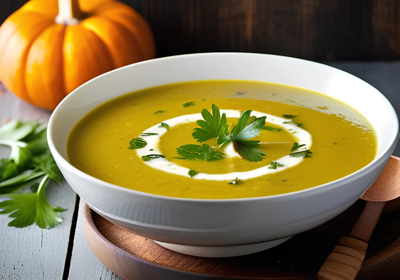 Pumpkin Zucchini Soup Vietnamese Style
