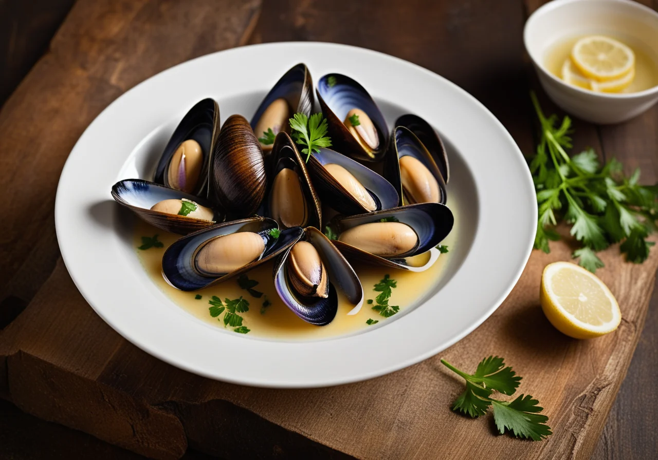 Venusmuscheln im Weinsud