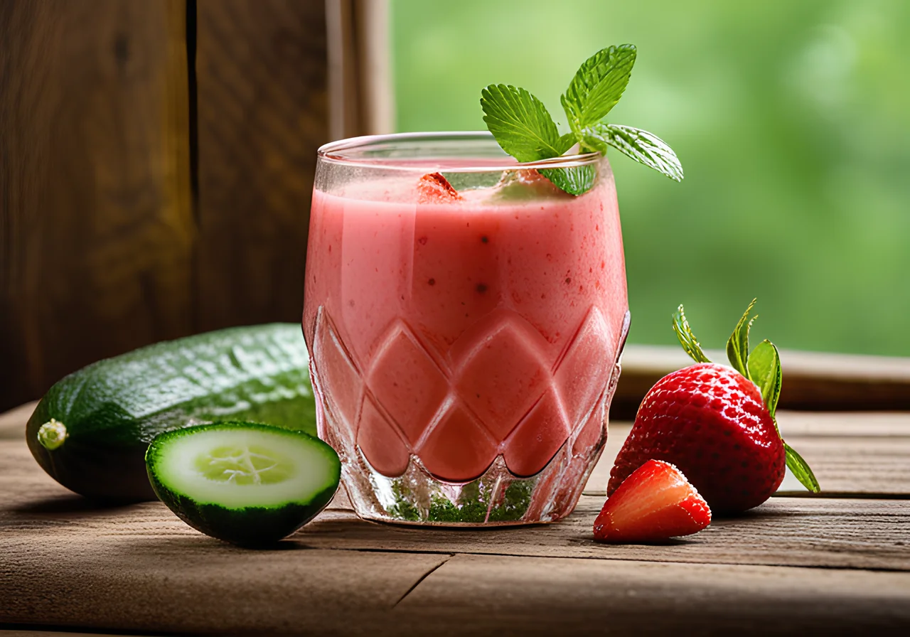 Strawberry-Cucumber Shake