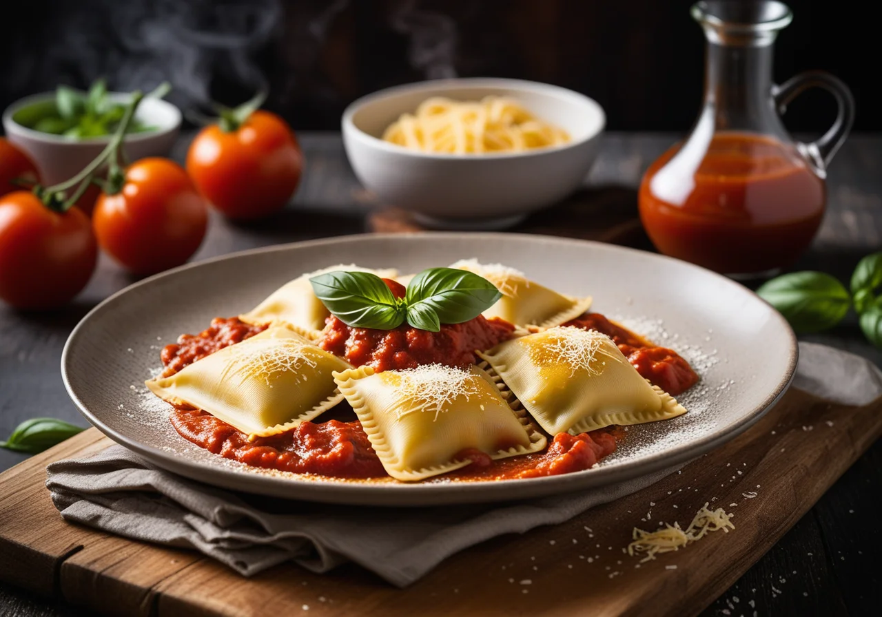 Tomato Sauce Ravioli