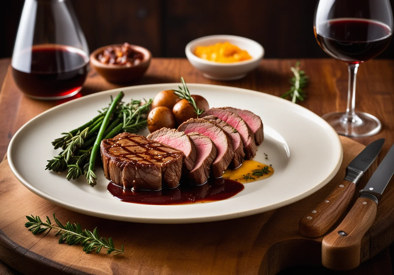 Veal Steak with Port Wine Sauce