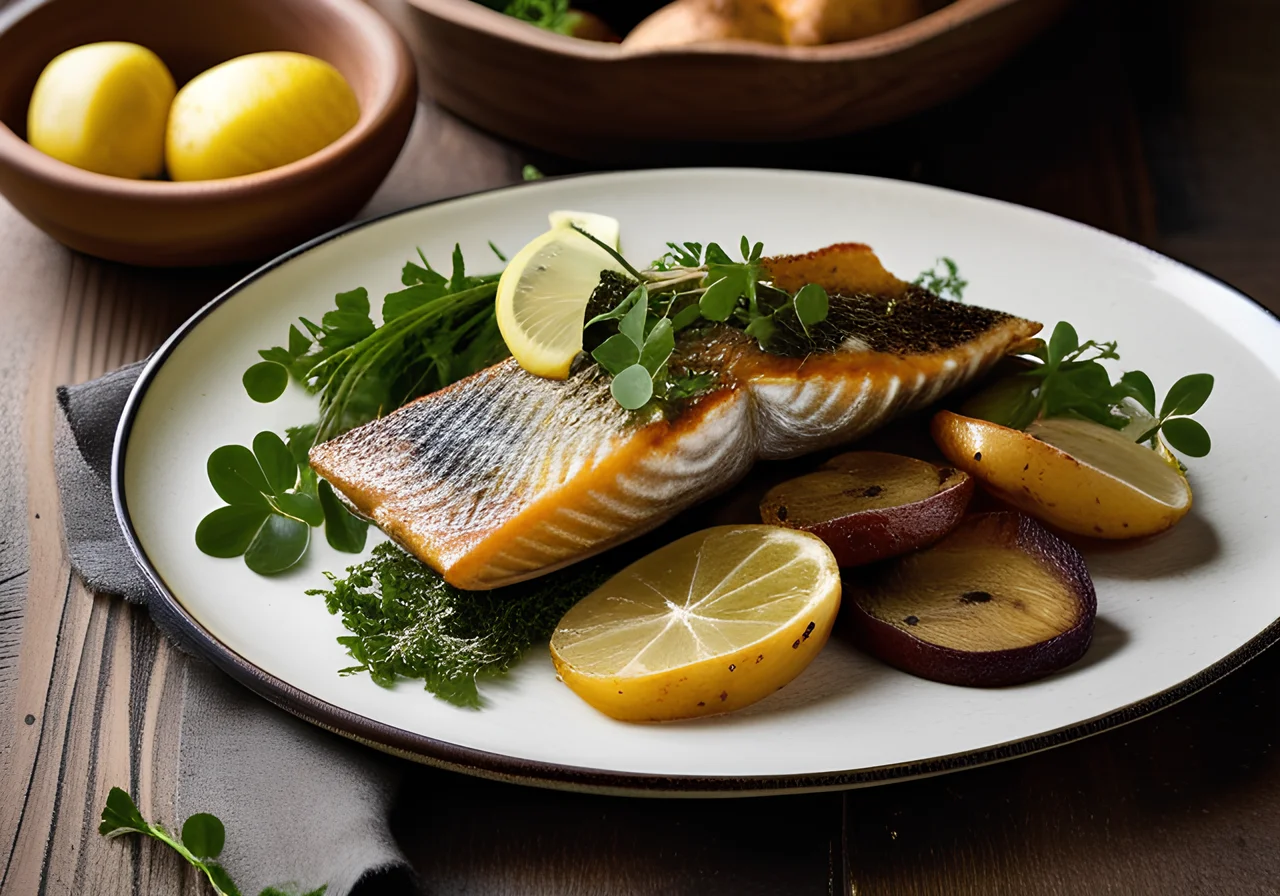 Pan‑fried Trout with Herb Butter and Sheet‑pan Potatoes
