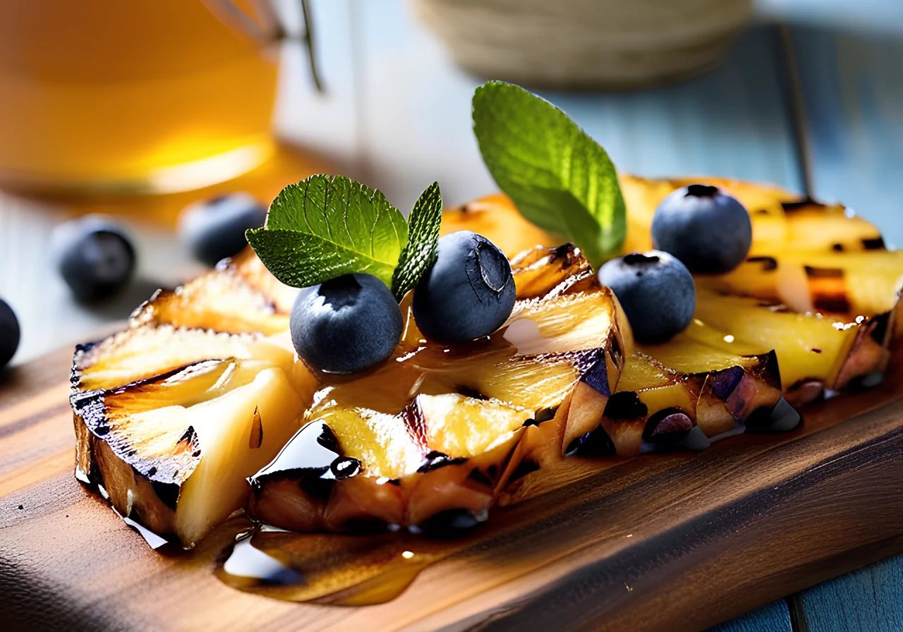 Grilled Pineapple with Honey