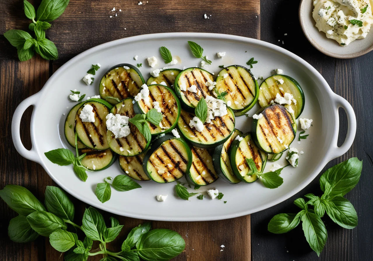 Grilled Zucchini with Feta