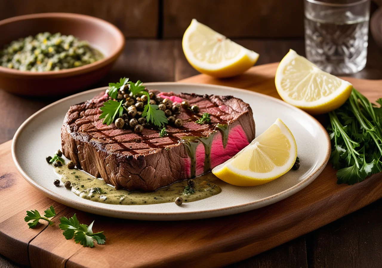 T-Bone Steak with Herb Butter