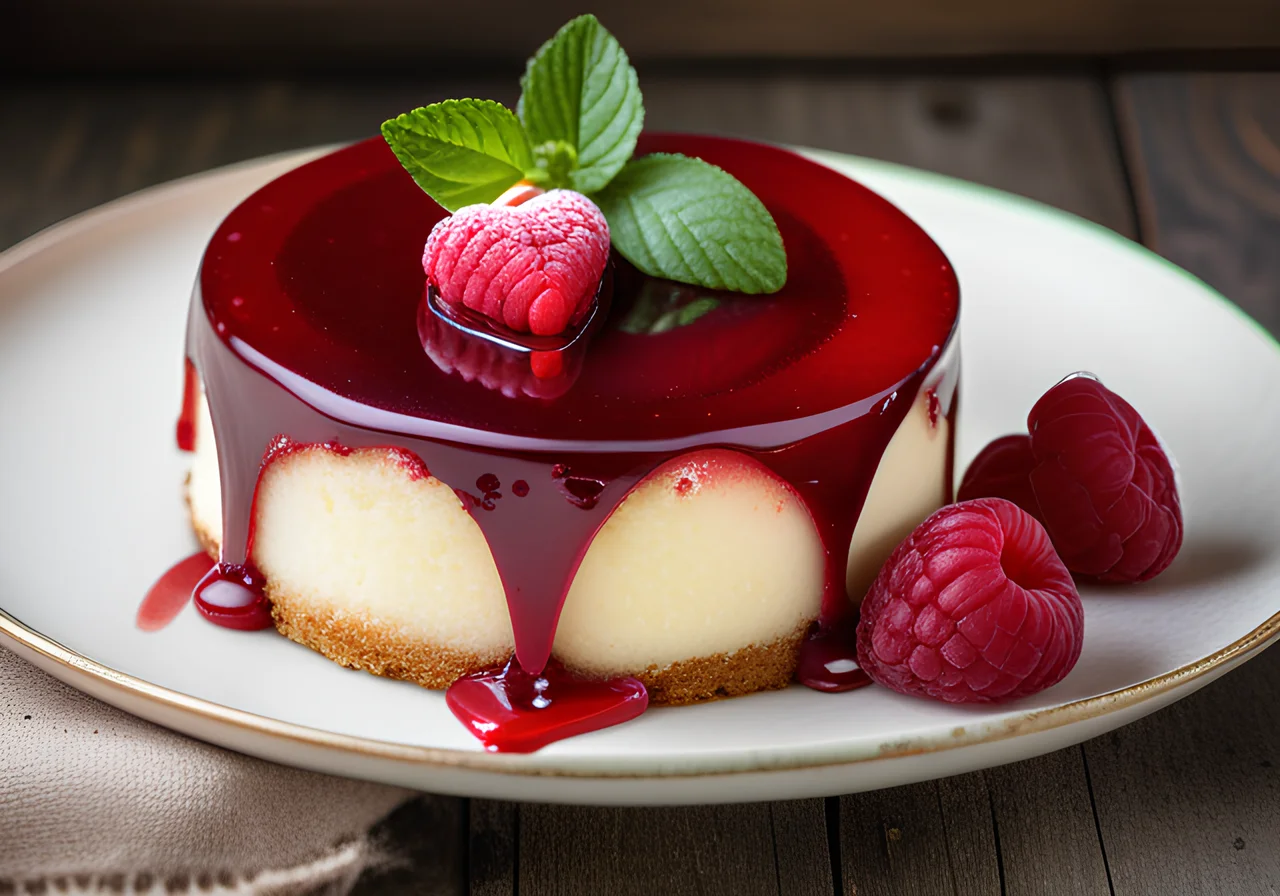 Two-Story Raspberry Cake with Marzipan Hearts
