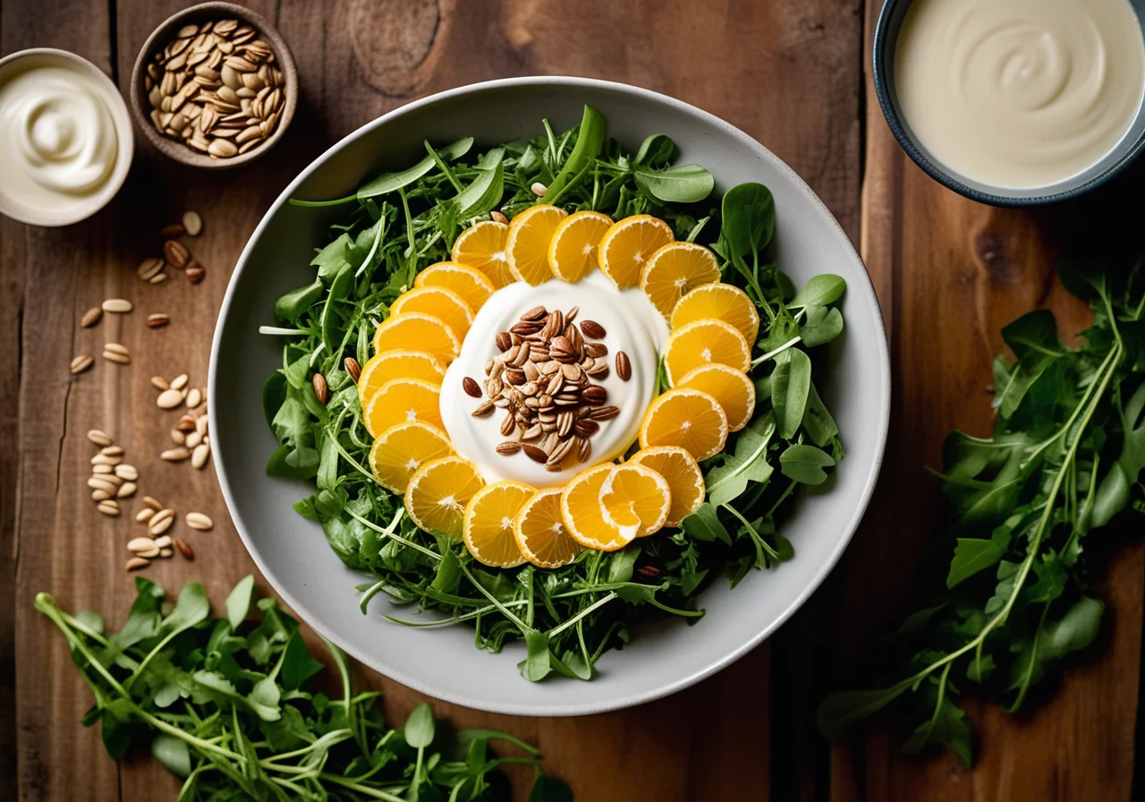 Rauke Salad with Batavia and Oranges