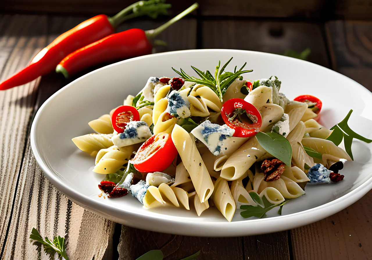 Pasta Salad with Blue Cheese and Arugula