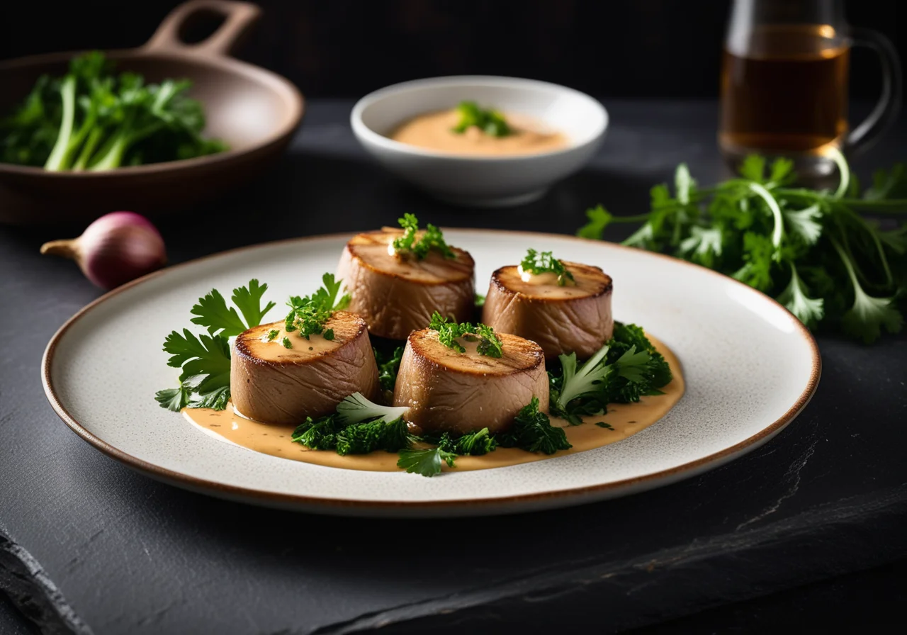 Rabbit with Shallot Sauce