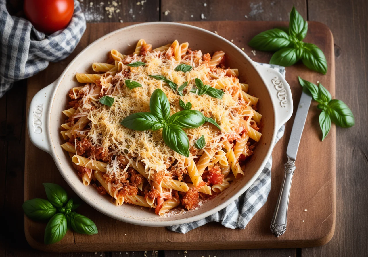 Pasta Gratin with Tuna