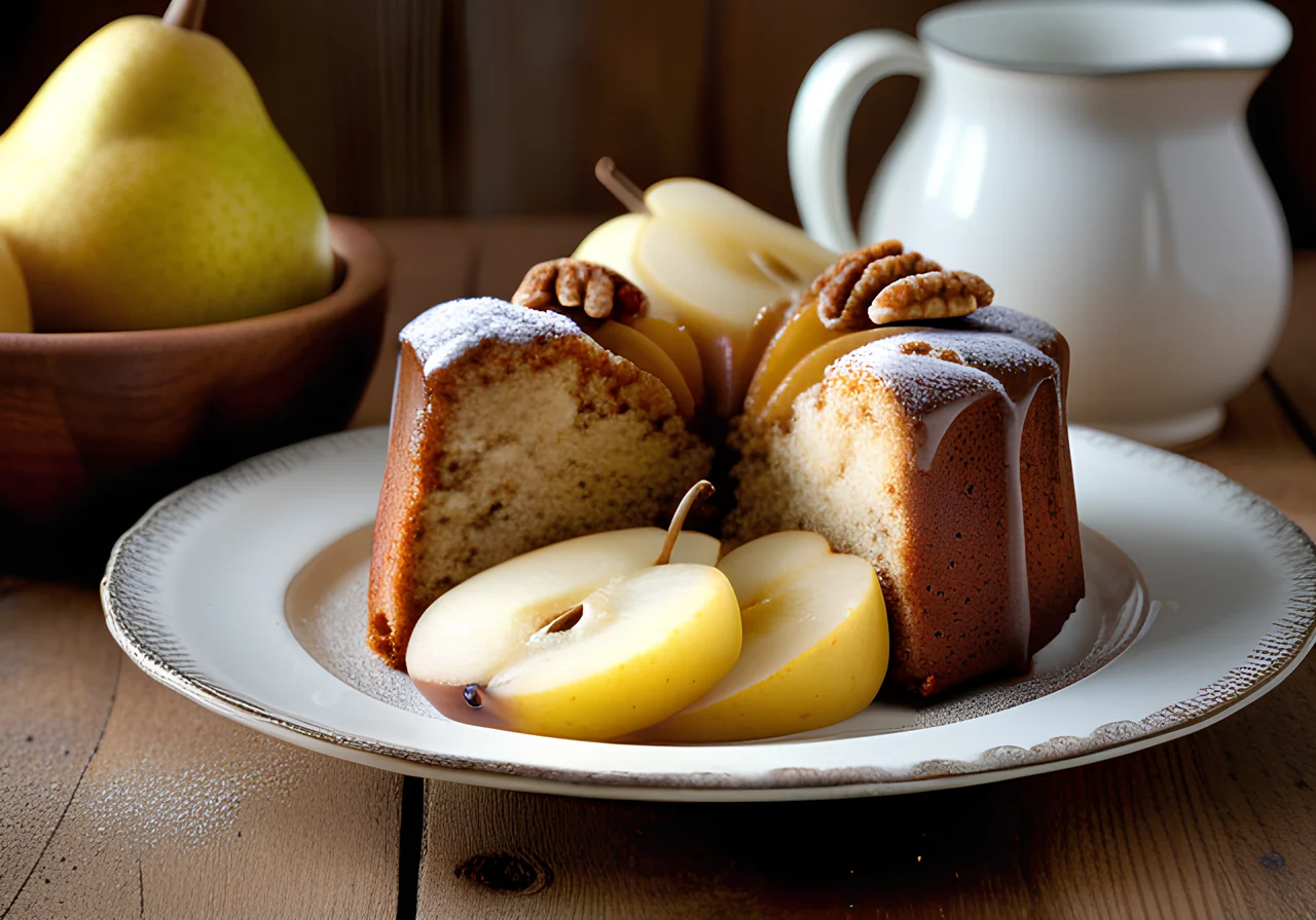 Pear Walnut Cake