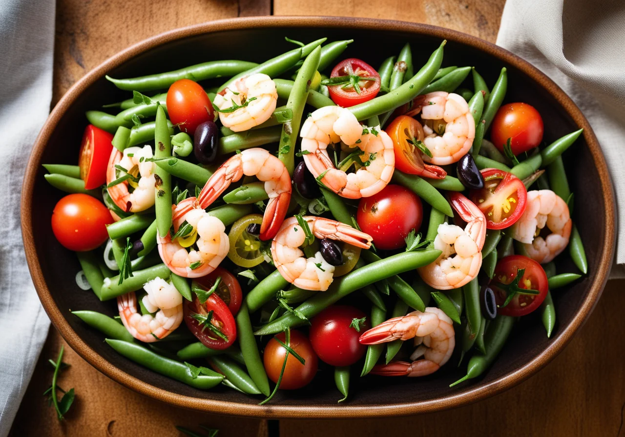 Bean Salad with Shrimp and Arame